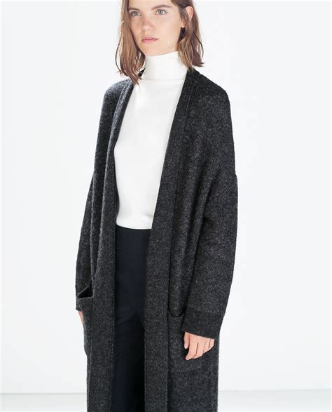 zara longline cardigan.